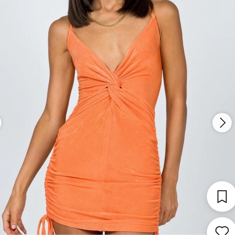 Princess Polly Orange vacation mini dress size 4